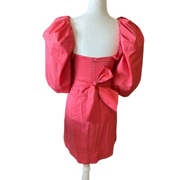 Johanna Ortiz Camelia Rhythm Mini Dress Coral Size 4 Belted Glam - Picture 4 of 10